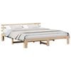 vidaXL Sengestamme med hodegjerde Naturlig 200 x 200 cm Massiv furu