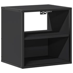 vidaXL Veggmontert nattbord svart 40x31x39,5 cm