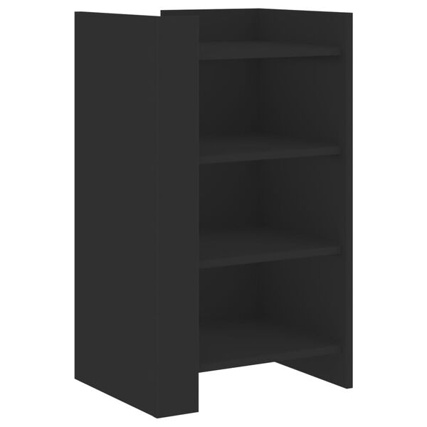 vidaXL Skjenk svart 45x35x75 cm konstruert tre