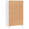 vidaXL Highboard hvit 69,5x31x115 cm konstruert tre