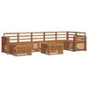 vidaXL Seksjonssofa Sett 8 pcs Naturlig Solid akasietre