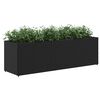 vidaXL Plantekasser med 3 potter 2 stk svart 105x30x32 cm polyrotting