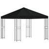 vidaXL Paviljong 3 x 3 m Svart Polyester og st&aring;l 190 gsm