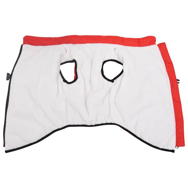 vidaXL Hund Frakk R&oslash;d L48 Fleece og polyester