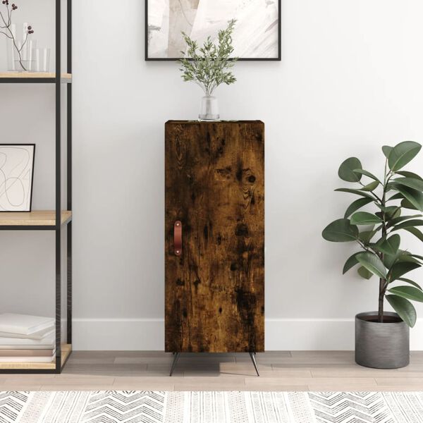 vidaXL Skjenk r&oslash;kt eik 34,5x34x90 cm konstruert tre