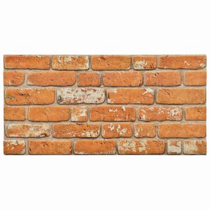 vidaXL Veggpaneler 10 stk. 100 x 50 cm Murstein EPS Skum