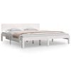 vidaXL Sengeramme hvit heltre 180x200 cm Super King