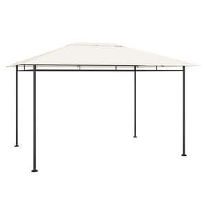 vidaXL Paviljong 384x281x270 cm kremhvit 180 g/m&sup2;