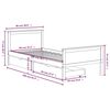 vidaXL Sengeramme med 2 skuffer honningbrun heltre furu 90x200 cm