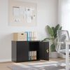 vidaXL Arkivskap svart 90x40x70 cm stål