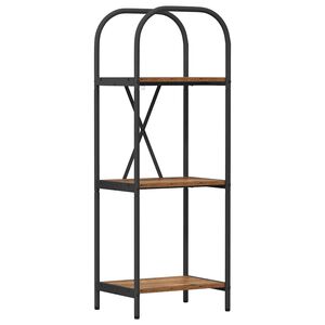 vidaXL Bokhylle 3 niv&aring;er 40 x 30 x 109 cm Konstruert tre Gammelt tre