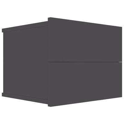 vidaXL Nattbord 2 stk grå 40x30x30 cm sponplate