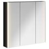 vidaXL Baderomsspeilskap Svart Eik 73,5 x 15,5 x 70 cm Konstruert tre