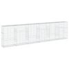 vidaXL Gabionkurv med deksel 600x50x150 cm galvanisert jern