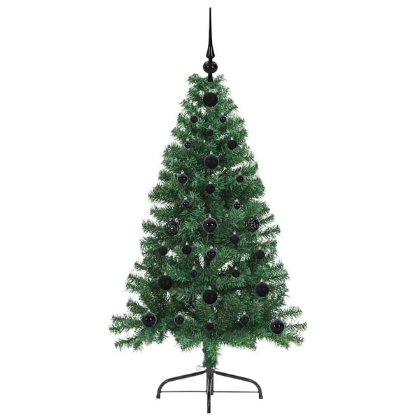 vidaXL Kunstig Forh&aring;ndsopplyst Juletre med 150 LED gr&oslash;nn 120 cm PVC