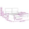 vidaXL Sengestamme med skuff Sonoma eik 200 x 200 cm Konstruert tre