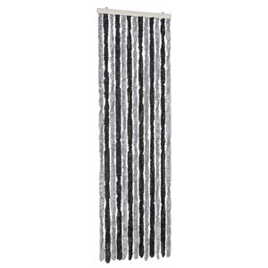 vidaXL Fluegardin gr&aring; og svart 56x185 cm chenille