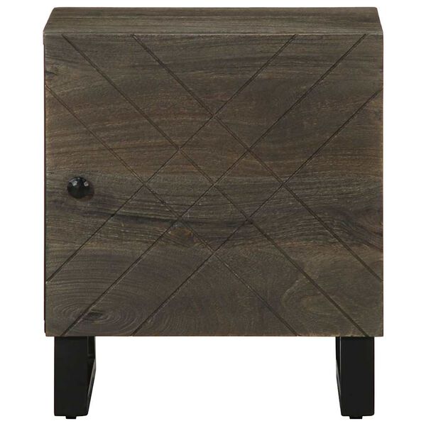 vidaXL Nattbord 2 stk svart 40x33x46 cm heltre mango