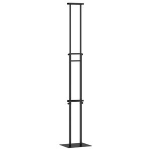 vidaXL Messe Utstillinger Svart 30 x 23,5 x 210 cm St&aring;l