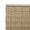 vidaXL Putekasse med hjul blandet beige 190L cm polyrotting