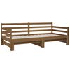 vidaXL Uttrekkbar dagseng honningbrun 2x(80x200) cm heltre furu