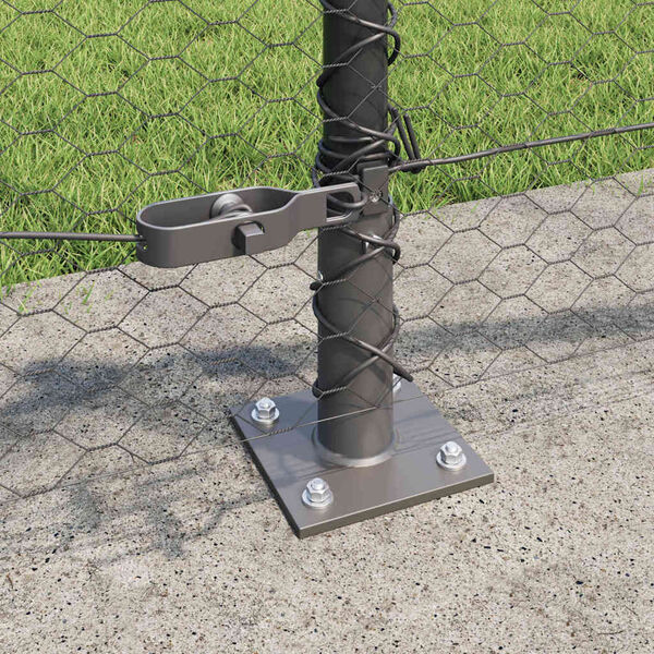 vidaXL Gjerdep&aring;le Gr&aring; 50 x 0,4 m (25 mm nett) St&aring;l og PVC