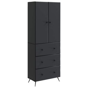 vidaXL Skapsett 2 pcs Svart 66 x 34,5 x 90 cm Konstruert tre