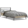 vidaXL Sengeramme sonoma eik 90x200 cm konstruert tre og metall