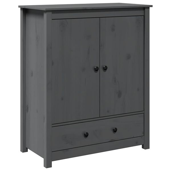 vidaXL Highboard grå 83x41,5x100 cm heltre furu