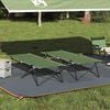 vidaXL Sammenleggbar camping seng 2 pcs gr&oslash;nn 206 x 76 x 74 cm