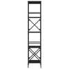vidaXL Bokhylle 5 etasjer svart 59x35x171 cm konstruert tre