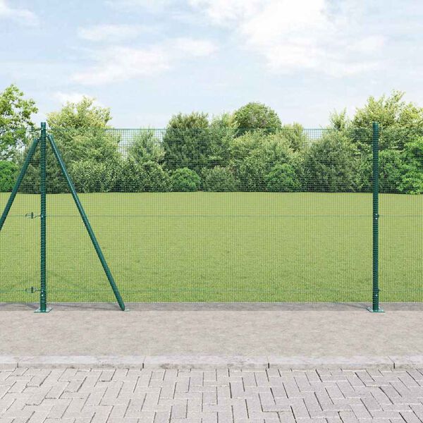 vidaXL Gjerdep&aring;le gr&oslash;nn 50 x 1,2 m (12 x 12 mm nett) St&aring;l og PVC
