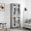 vidaXL Highboard betonggr&aring; 69,5x34x180 cm konstruert tre