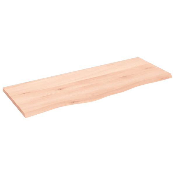 vidaXL Benkeplate til bad 100x40x2 cm ubehandlet heltre