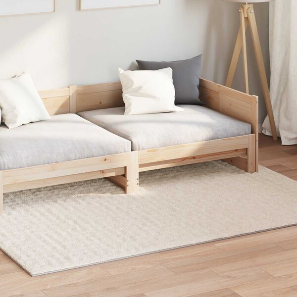 vidaXL Omr&aring;detepper Rektangul&aelig;r HUARTE Beige 200 x 140 cm Polyester