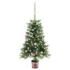vidaXL Forh&aring;ndsbelyst kunstig juletre med kulesett 90 cm gr&oslash;nn