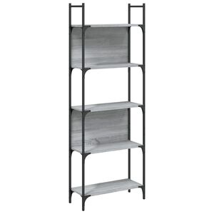 vidaXL Bokhylle gr&aring; sonoma 155,5x24x166,5 cm konstruert tre