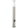 vidaXL Pullertlampe med stikkontakt 80 cm rustfritt st&aring;l IP44