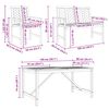 vidaXL Hage Spisegruppe 5 pcs Brun heltre akasie