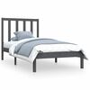 vidaXL Sengeramme gr&aring; heltre furu 75x190 cm Small Single