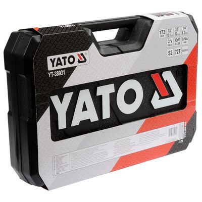 YATO Pipenøkkelsett med skralle 173 deler YT-38931