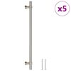 vidaXL Skaph&aring;ndtak 5 stk s&oslash;lv 224 mm rustfritt st&aring;l