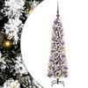 vidaXL Kunstig juletre Hvit 120 cm PVC og Metall og Plast