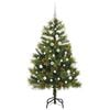 vidaXL Kunstig hengslet juletre med kjegler gr&oslash;nn 150 cm