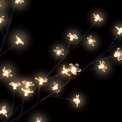 vidaXL Juletre 1200 lysdioder varmhvitt lys kirsebærblomst 400 cm