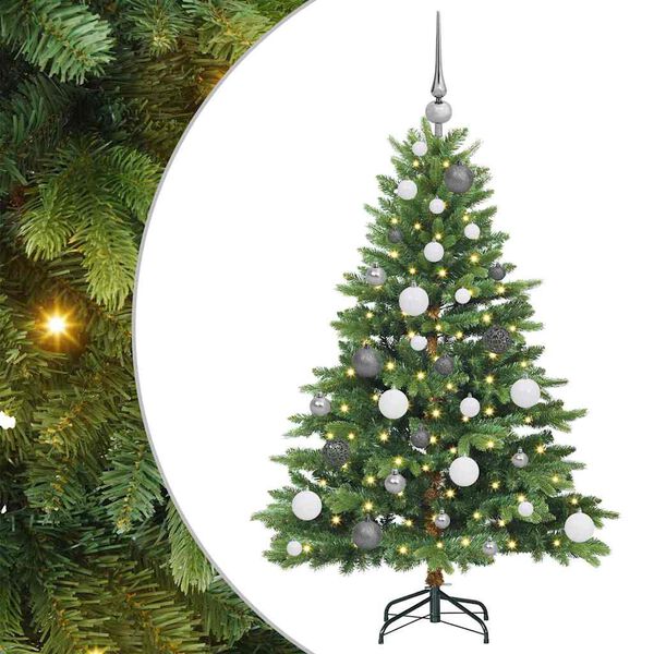 vidaXL Kunstig juletre med 150 LED med stativ gr&oslash;nn 120 cm PE og PVC