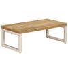 vidaXL Salongbord 100x50x35 cm heltre mango og st&aring;l