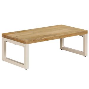 vidaXL Salongbord 100x50x35 cm heltre mango og st&aring;l