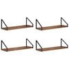 vidaXL Vegghyller 4 stk. Gammelt tre 50 x 16 x 15,5 cm