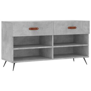 vidaXL Skobenk betonggr&aring; 102x35x55 cm konstruert tre